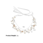 amazon ins fancy custom white flower handmade Crystal wedding Bridal bridal headband pearl amazon ins fancy custom white flower handmade Crystal wedding Bridal bridal headband pearl