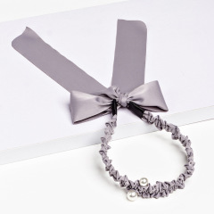 Wholesale Custom silk stain Bunny Ears Girl Bow Hair Bands Hairbands women