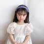 Wholesale New Style Korean candy-colored organza weave kids hairbands for girls