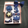 New korean kid headwear vintage clip crown baby girl head hair bands set
