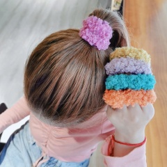 Korean autumn and winter models popular hair rope ins candy color ball clear elastic hair tie Korean autumn and winter models popular hair rope ins candy color ball clear elastic hair tie