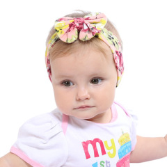 2020 Trend wholesale baby bows knot ethnic pattern hair bands for girls hair accessories