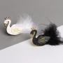 Wholesale princess temperament fashion two colors lovely swan children hairgrip with feather Wholesale princess temperament fashion two colors lovely swan children hairgrip with feather