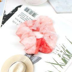 New Women Fashion Elastic Rubber Ponytail Holders Chiffon Hair Scrunchies