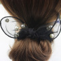 black Ponytail Holder Hair Accessories lace pearl Hair Scrunchies Hair Ties