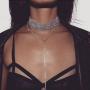 European Wholesale Fashion big Rhinestone Wide bling sexy necklace Choker For Women European Wholesale Fashion big Rhinestone Wide bling sexy necklace Choker For Women