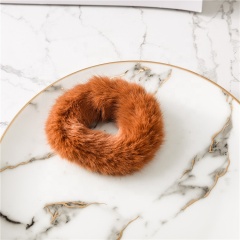 New Fluffy hair bands cord Elastic Scrunchy plush pompom hair bands women