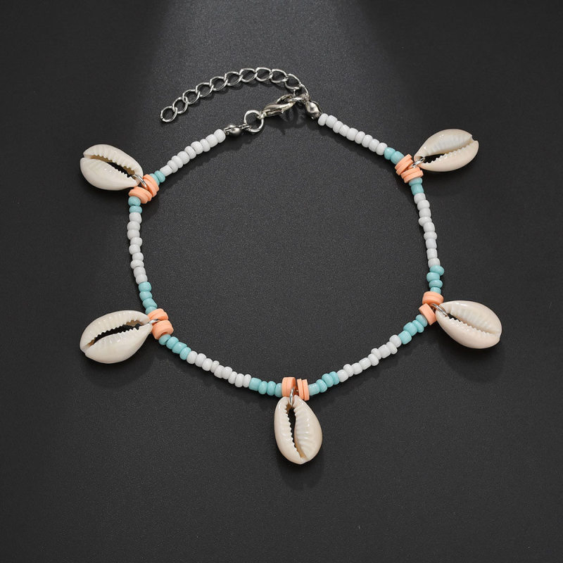 Boha jewelry beach jewelry ankle bracelet white shell bare foot jewelry anklets for women Boha jewelry beach jewelry ankle bracelet white shell bare foot jewelry anklets for women