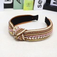 New handmade Polish mia beaded women hair accessories braided hair elastic hair band headband