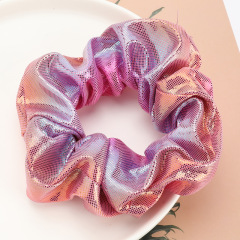 Korean fashion custom colorful gradient elastic hair scrunchies for girls