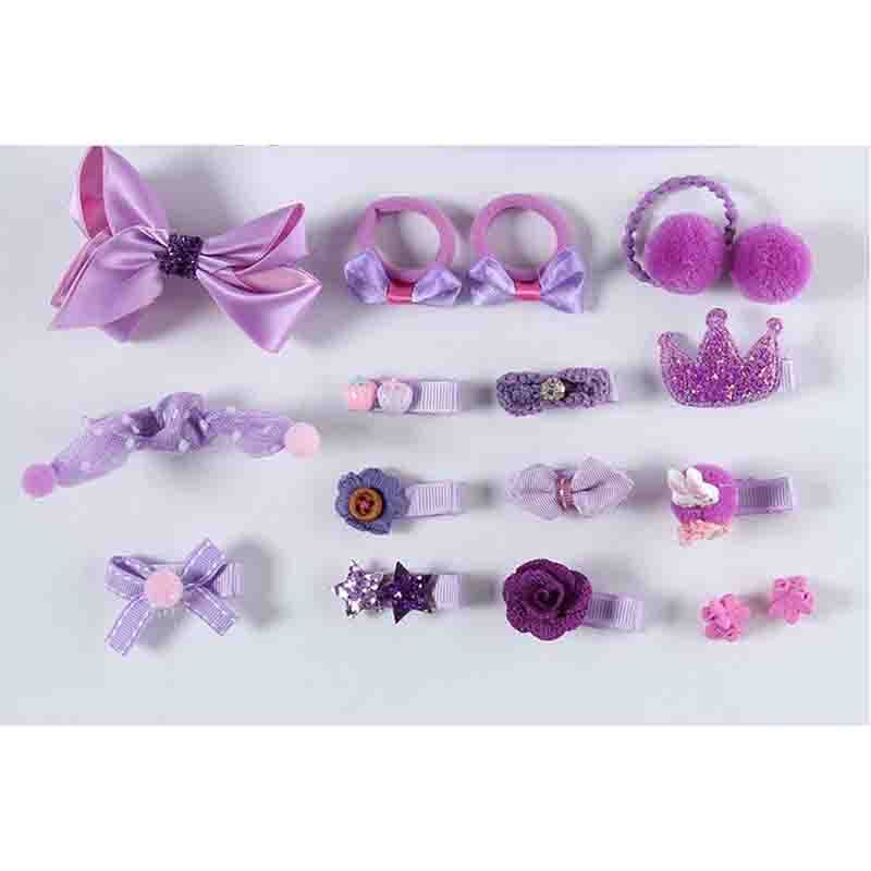 18 pcs handmade hairpin Girls flower hair clip elastic hairband with box 18 pcs handmade hairpin Girls flower hair clip elastic hairband with box