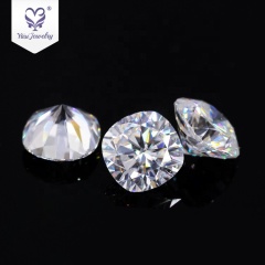 Top quality VVS 0.5ct pure white 5mm synthetic natural rough moissanite diamond
