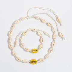 Newest boho fashion jewelry white natural puka shell choker necklace women