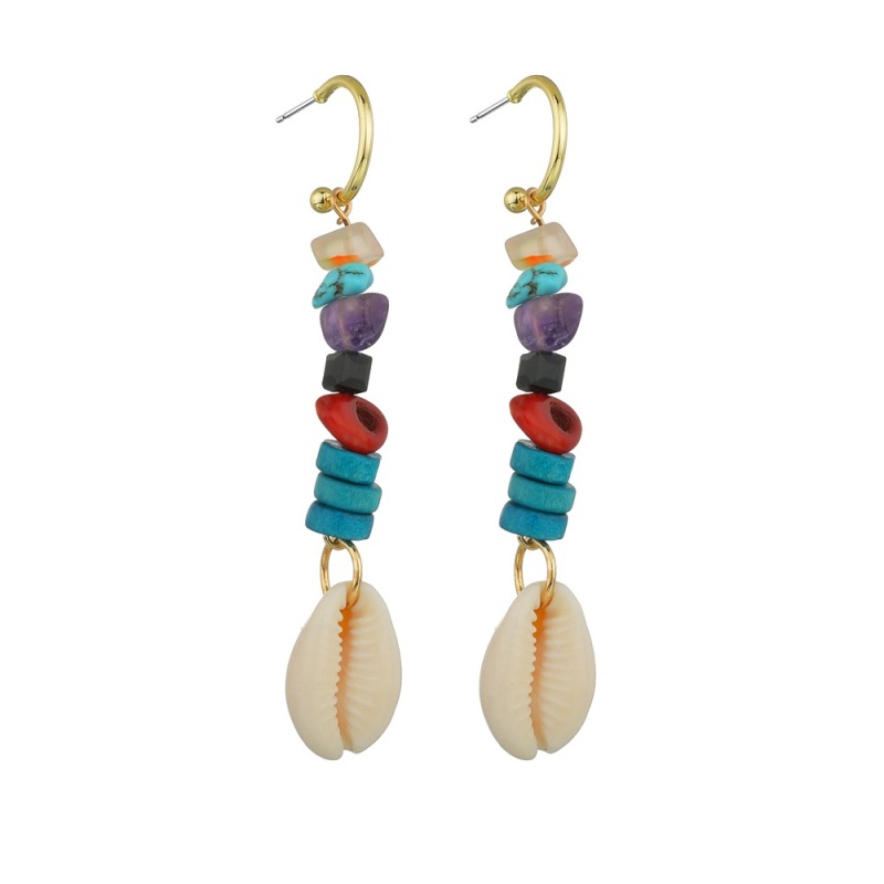 2019 Korean designer style jewelry for women sea shell long simple earring 2019 Korean designer style jewelry for women sea shell long simple earring