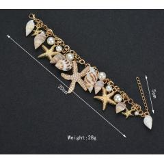 2019 Custom popular hawaii style big sea shell glow bracelet for women
