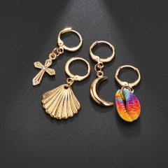 2019 fashion girl decoration sea shell jewelry sets for women multiple earring sets