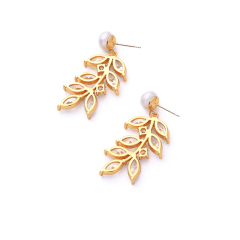 2019 Princess leaf style 925 silver and diamond for women for party earings