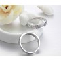 Romantic Silver Jewelry Exaggerated Love Stamped European Wedding Band Ring