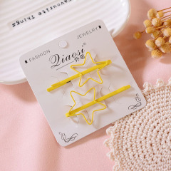 Children hair accessories set alloy love star bb personalized hair clip