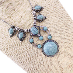 customized Amazon india africa fashion vintage women stone bohemia boho handwork necklace bohemia for lady girls