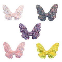 2020 Ins hot sales top quality sequin african colorful butterfly kids hair clip for kid