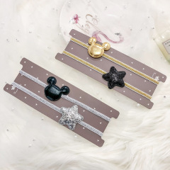 New design children crystal crown tiara hair band elastic headband