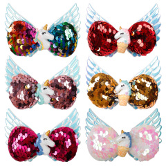 custom kids Baby Girl teenage unicorn angel sequin glitter Handmade jojo hair bows for girls custom kids Baby Girl teenage unicorn angel sequin glitter Handmade jojo hair bows for girls