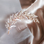 OEM Handmade rhinestone crystal hair band wedding make bridal hair comb
