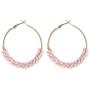 Fashion Trendy Bohemia Round Women Jewelry Pearl Big Circle Hoop Earrings