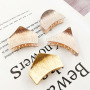 Fashion korean women girls metal geometric bridal alloy hair claw clip