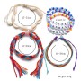 Bohemia style handmade charm jewelry women woven shell bracelet with words