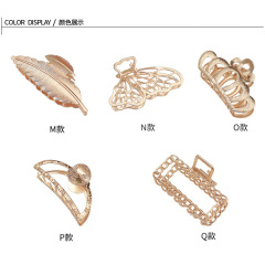 2020 new arrival fashion leaf butterfly crown shape metal hair claw clip