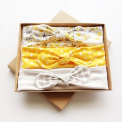 Promotional amazon baby popular top slaes fabric decoration baby hairband set