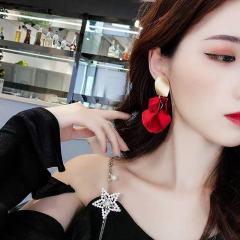 2020 custom fashion fancy girls women red jewelry long tassel for women