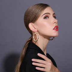 Fashion white copper hoop 60mm earring accessories  circle earrings for women