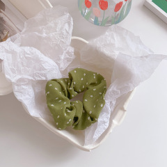 Hot Sell custom girls fabric Hair Scrunchies with Multicolor green For Option For Women