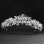 Handmade zircon crystal pearl beauty  flower  pageant  tiara crowns