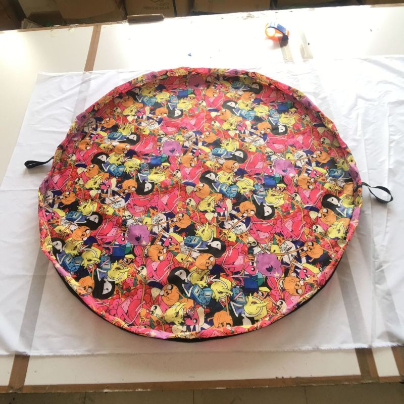 Portable waterproof fashion practical foldable play mat kids toy storage bags