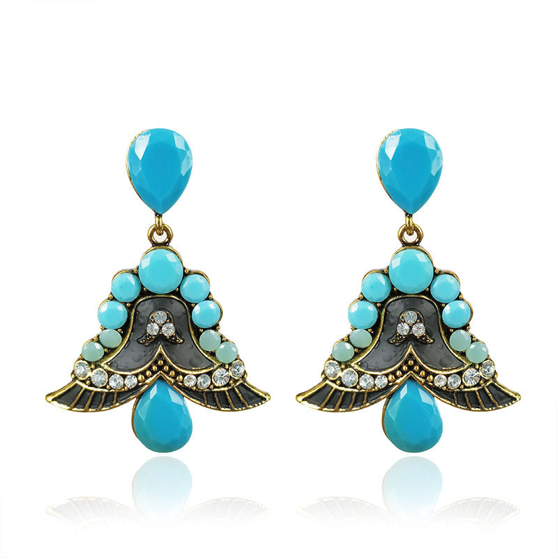 New exquisite fashion wings rhinestone full diamond resin bell women earrings New exquisite fashion wings rhinestone full diamond resin bell women earrings