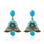 New exquisite fashion wings rhinestone full diamond resin bell women earrings New exquisite fashion wings rhinestone full diamond resin bell women earrings