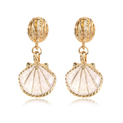 New fashion gold plated shell alloy eardrop oil drip earring ladies earrings