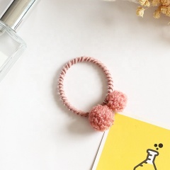 2020 New design autumn and winter cute hair ropes ball elastic hair tie for kids