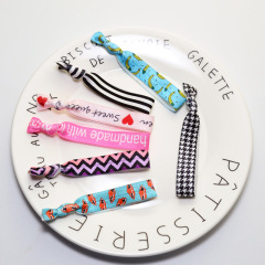 Strip Wave point Scrunchy Elastic Ponytail Holder Girls Hair Bow hair bands