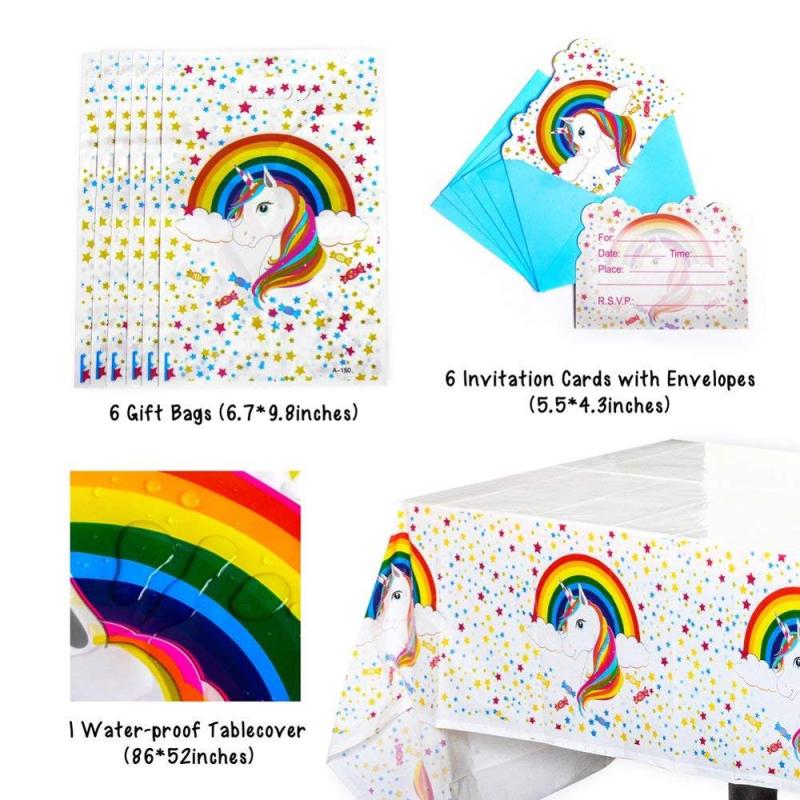 16 Party Tableware Plates Banner Girls Unicorn Party Decorations Supplies 16 Party Tableware Plates Banner Girls Unicorn Party Decorations Supplies