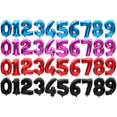 wholesale party supplies gold silver new foil number print latex balloon