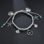 Hot sale jewelry sterling silver ankle bracelet sea shell silver anklets for ladies