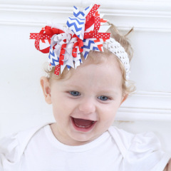 American Baby Girls Headbands ,Chiffon Feather Band Hair Accessories for Newborns