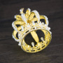 wholesale korea Alloy Handmade Wedding Bridal gold silver round pageant crowns wholesale korea Alloy Handmade Wedding Bridal gold silver round pageant crowns