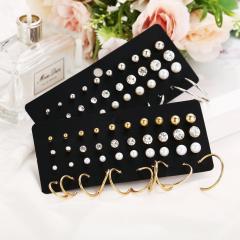 20 pairs/set Hot korean fashion women diamond stud crystal earrings for women