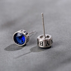 fashion custom wholesale women zircon ladi jewelry gift 925 silver earring men